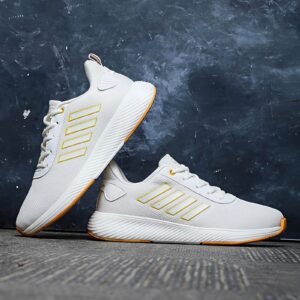 white sports shoes